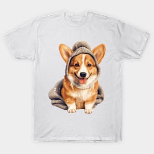 Winter Pembroke Welsh Corgi Dog T-Shirt